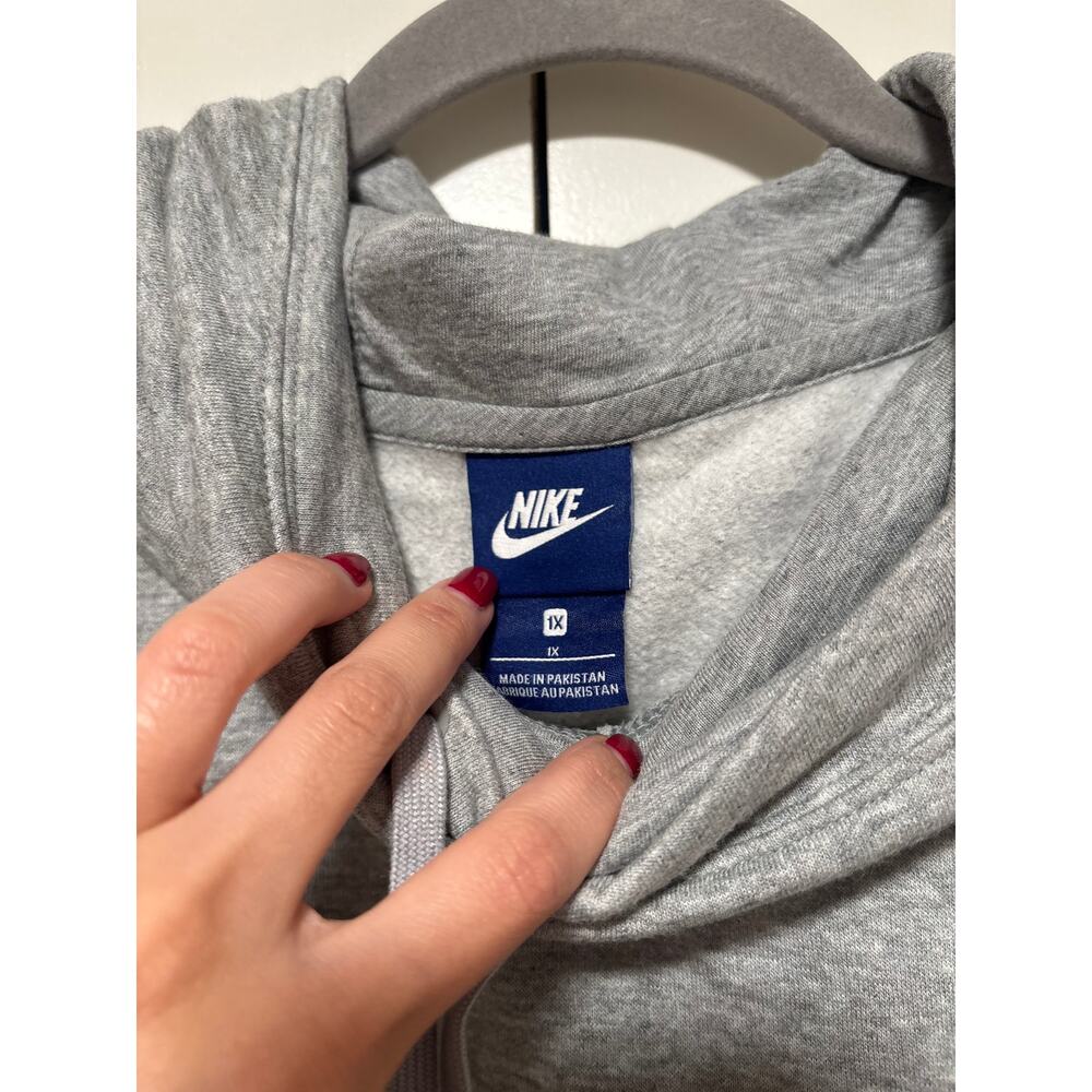 Nike Gray Hoodie Sweatshirt 1X Pullover - Picture 3 of 7